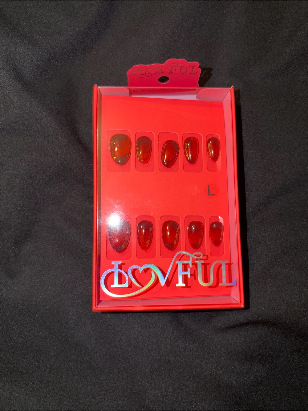 Red Press-On Nail Set - Red